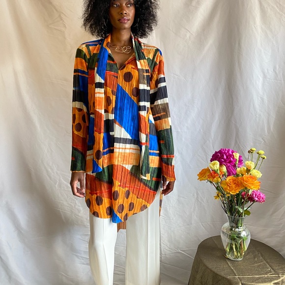 Bohemian style printed blouse/dress - Picture 7 of 8